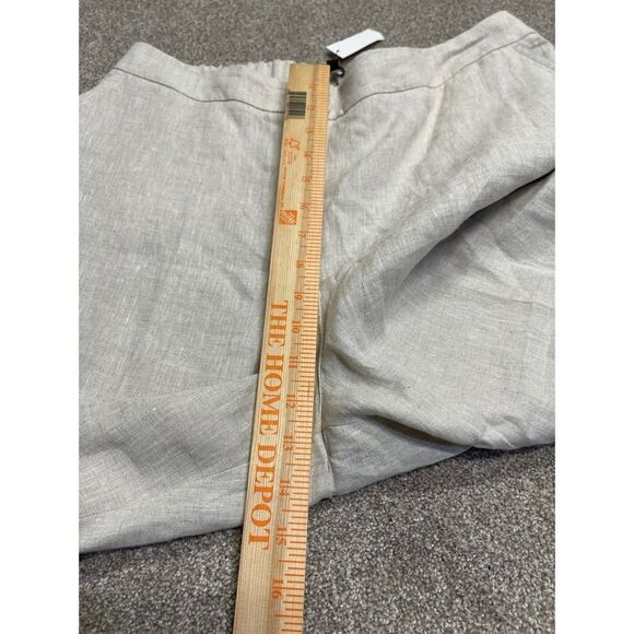 Talbots wide leg trouser women sz 16P high rise linen lightweight Beach $119 nwt - Picture 7 of 12